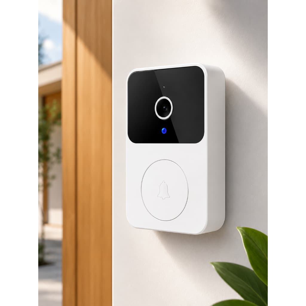 Campainha com Câmera HD Wi-Fi Inteligente Sem Fio Recarregável Monitoramento pelo Celular Smart
