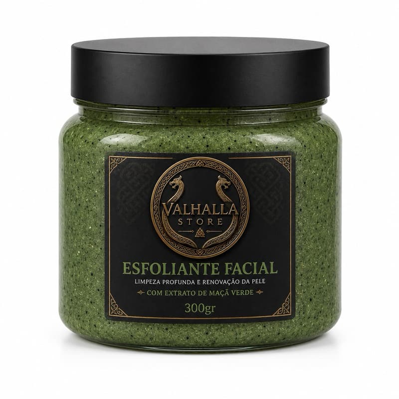 Esfoliante Facial Corporal Maçã Verde 300gr Valhalla Barber