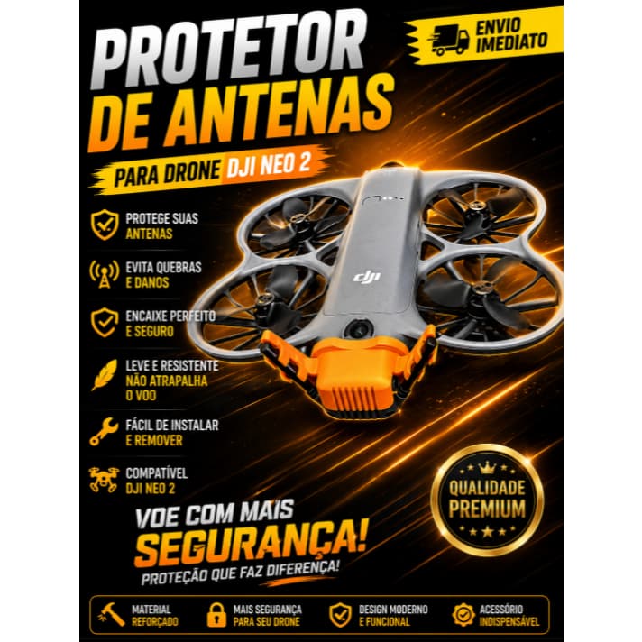 Protetor de Antenas para DJI Neo 2 Reforçado Resistente e Alta Durabilidade