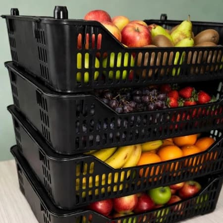 5 Un Caixa Plástica P/ Frutas Morangos Uvas Multiuso 7
