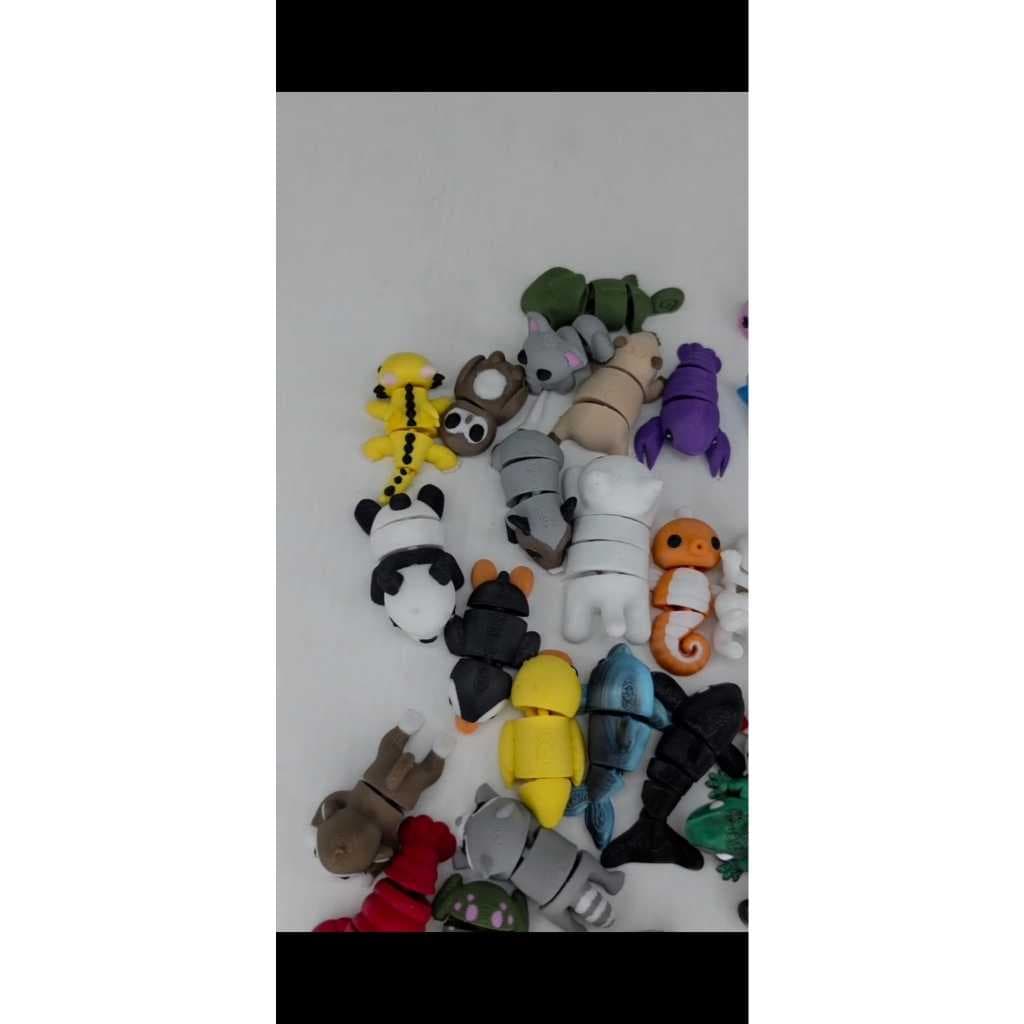Original Kit 12/16/24/32 Mini Animais Articulados Flexíveis Sortidos +80 Modelos Colecionáveis Wiggles Lembranc