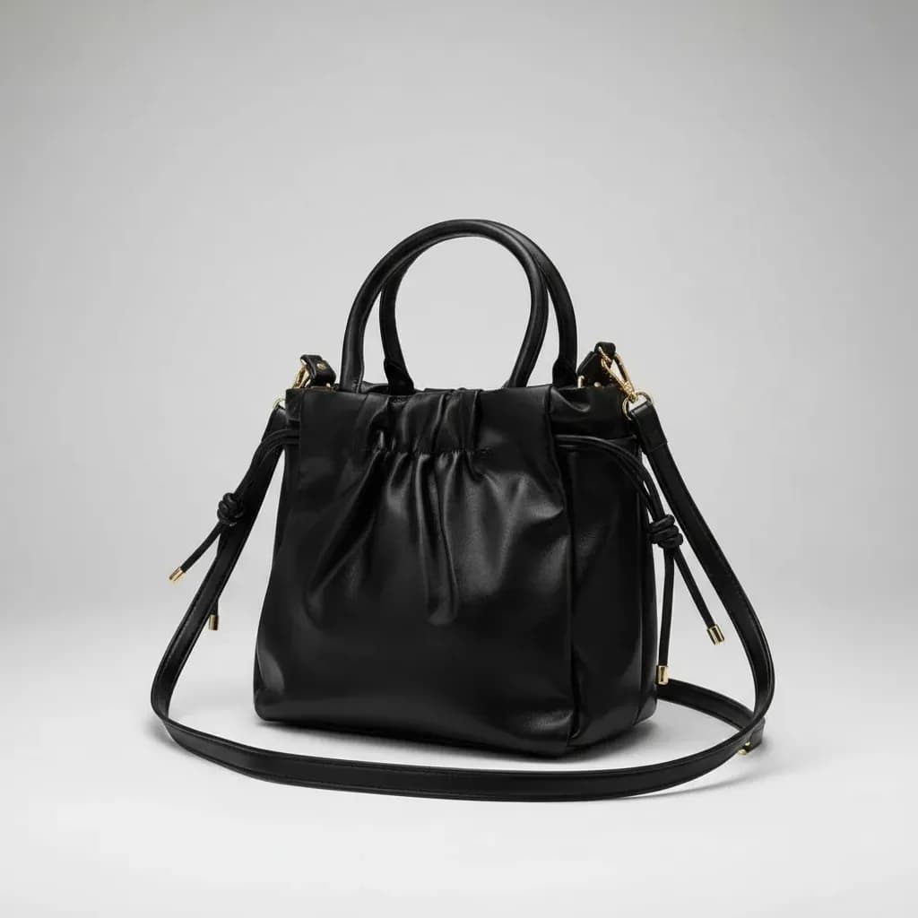 Bolsa Feminina Preta Elegante Pequena Bolsa de Ombro Casual Premium