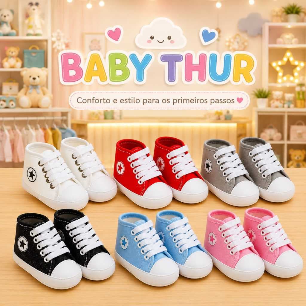 Tênis Infantil Bebê Sapatinho Leve e Confortável Unissex