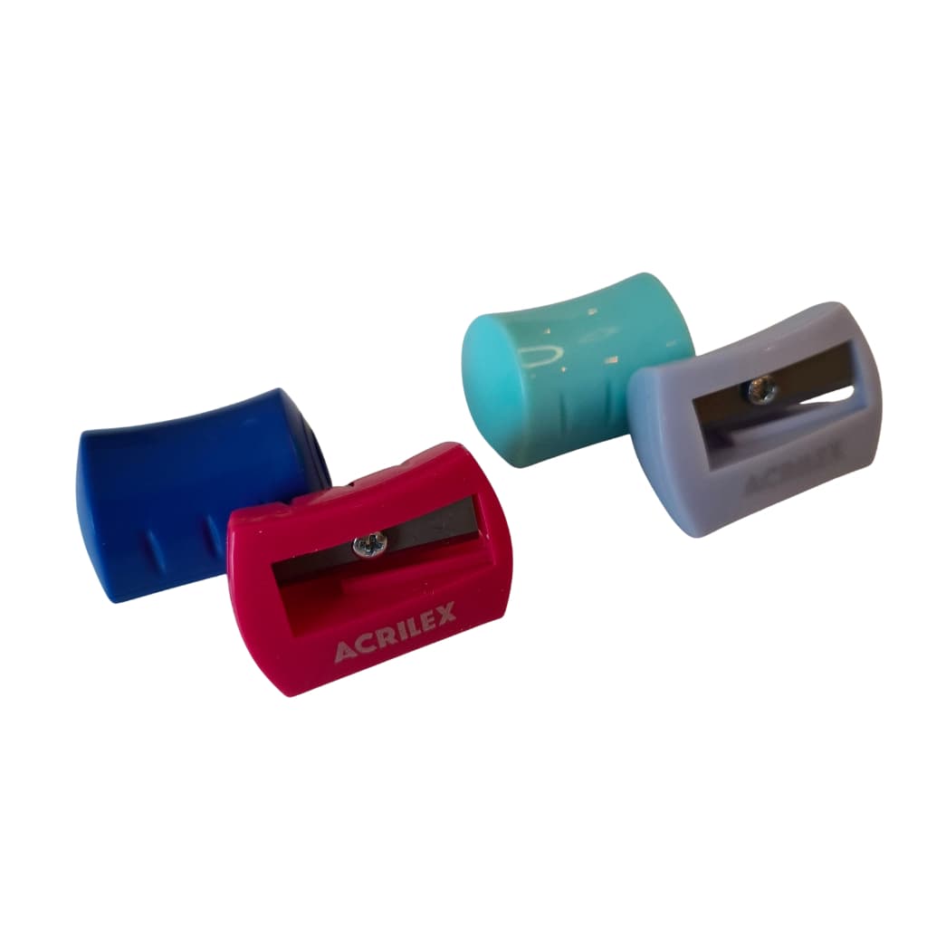 Apontador Mini Acrilex para Lápis Escolar Pequeno Prático