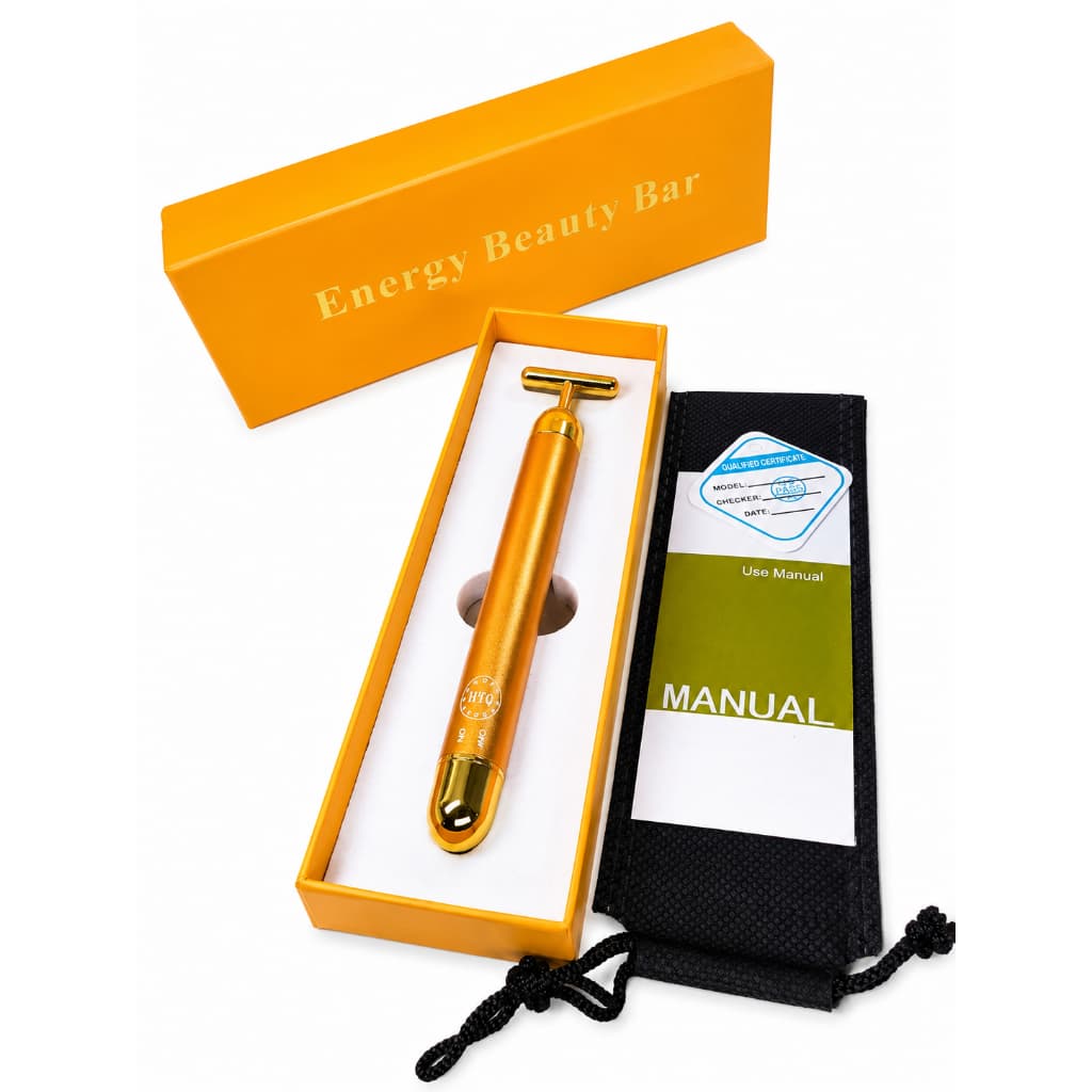 Massageador Harmonização Facial Anti Envelhecimento Rugas Energy Beauty Bar 24k