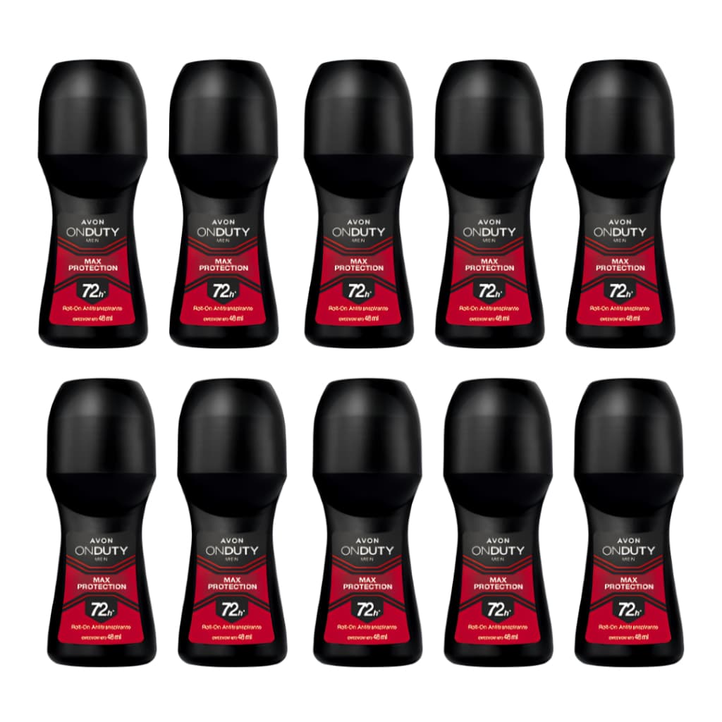 Kit com 10 Desodorantes Roll-on Max Protection  Masculino -Avon - Men