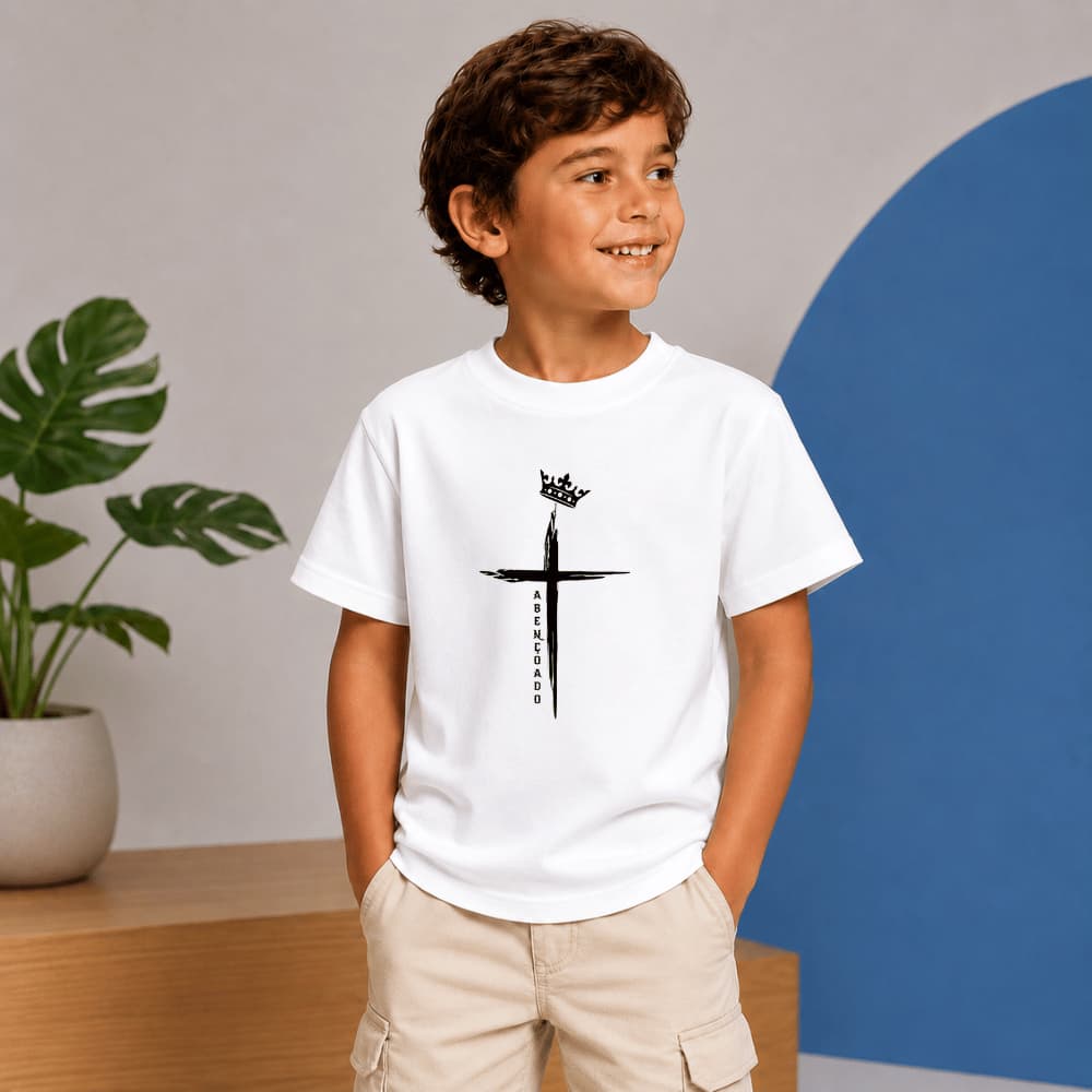 Camiseta Infantil Basica Estampada Personalizada Blusa Menino Estilosa Algodao Confortavel