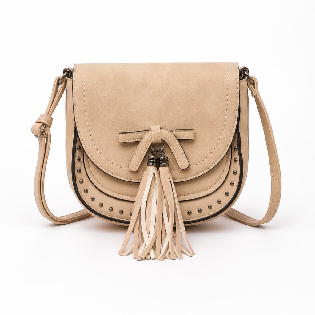 Bolsa Transversal Jeans Com Franjas