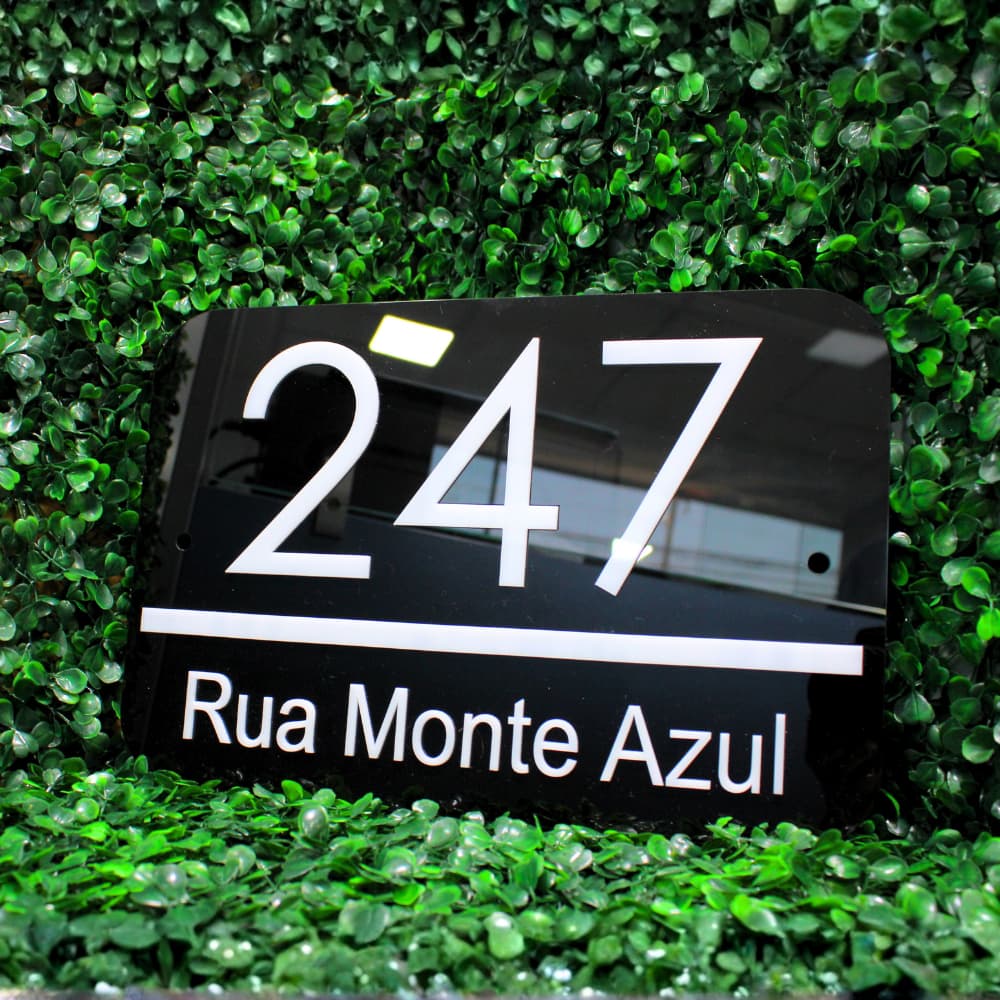 Placa De Endereço E Número Para Casas, Condomínios E Empresa
