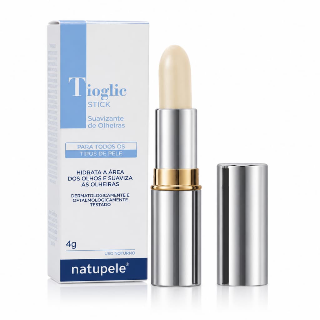 Tioglic Stick Natupele Uso Noturno 4g Tratamento para Olheiras Clareador Facial Original
