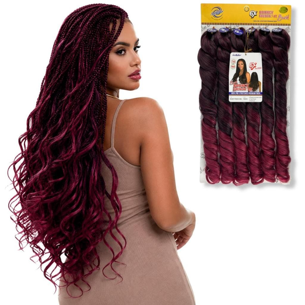 Cabelo Para Tranças French Curl Ser Mulher 70cm Pacote 480g Crochet Braid Fibra Premium Natural