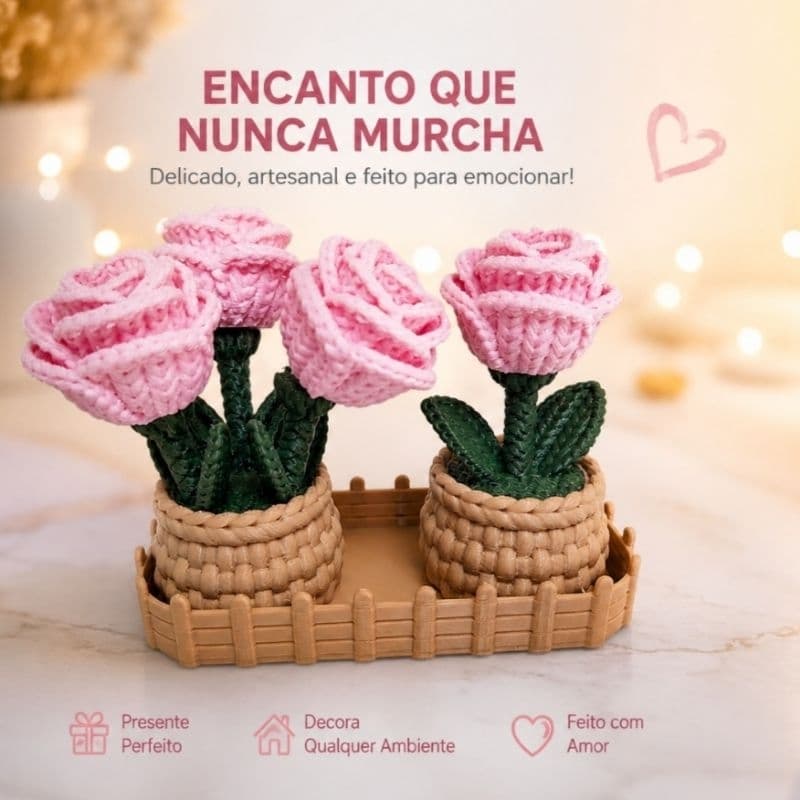 Vaso de Flores Decorativas Impressão 3D | Mini Jardim | Presente Criativo | Decoração para Mesa, Quarto e Escritório