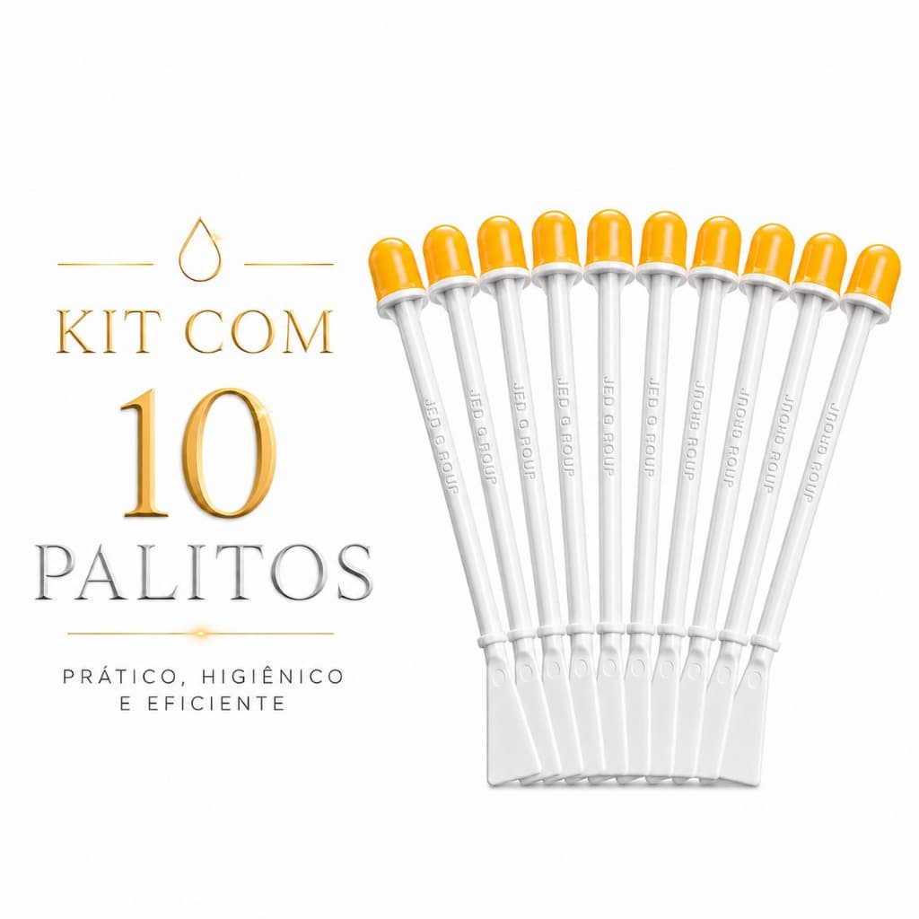Kit 10 Palitos Com Cera Para Depilação de Nariz E Orelha Cera Premium Aquecimento Fácil Pronto Uso
