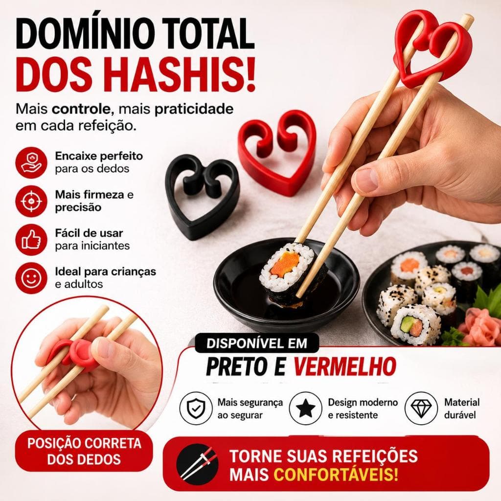 Kit 2 unidades Adaptador de Hashi Suporte Temático Coração Infantil Hashi de Dedo Auxiliar Pegador Fácil Crianças