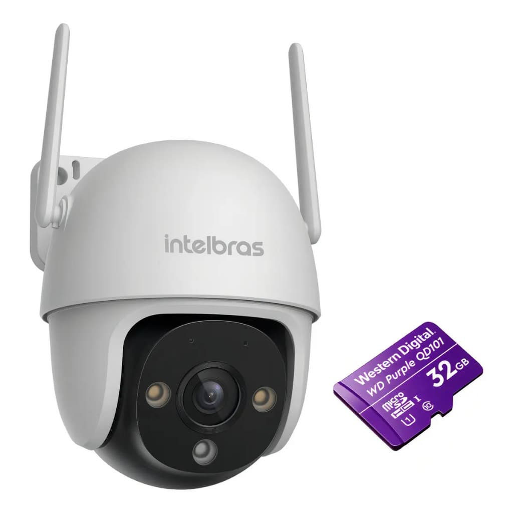 Câmera Wi-fi Full Hd Im7 S Full Color C/ Microsd 32gb Intelbras Branco