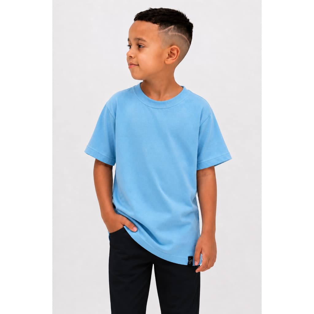 Camiseta Infantil Menino Manga Curta, Tecido Texturizado, Modelo Oversized