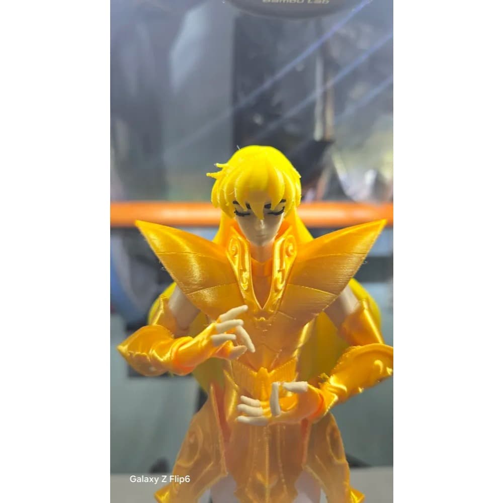 Boneco colecionável figure do Shaka de Virgem Cavaleiro dos Zodíaco em impressão 3D