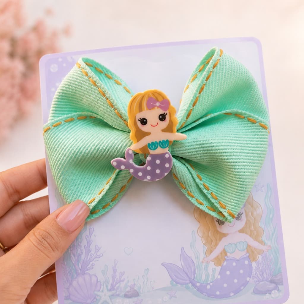 LAÇO DE CABELO INFANTIL MENINA  SEREIA
