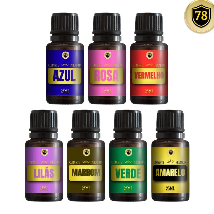 7 Corantes 23ml Premium Cosmético Sabonete ( LINHA PREMIUM DE CORANTES  )