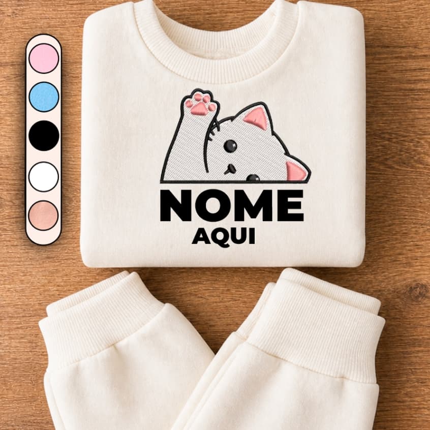 CONJUNTO MOLETOM INFANTIL BEBÊ PERSONALIZADO - ESCOLHA O NOME
