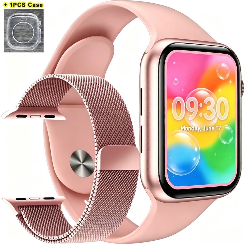 Smartwatch W10 MINI 38mm 45mm 49mm Pulseira De Silicone E Metal original-Envio Para São Paulo Com uma casca protetora