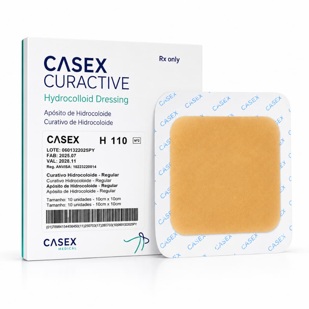 Curativo Hidrocoloide Retangular H110 Casex 10x10cm - 1 Unidade