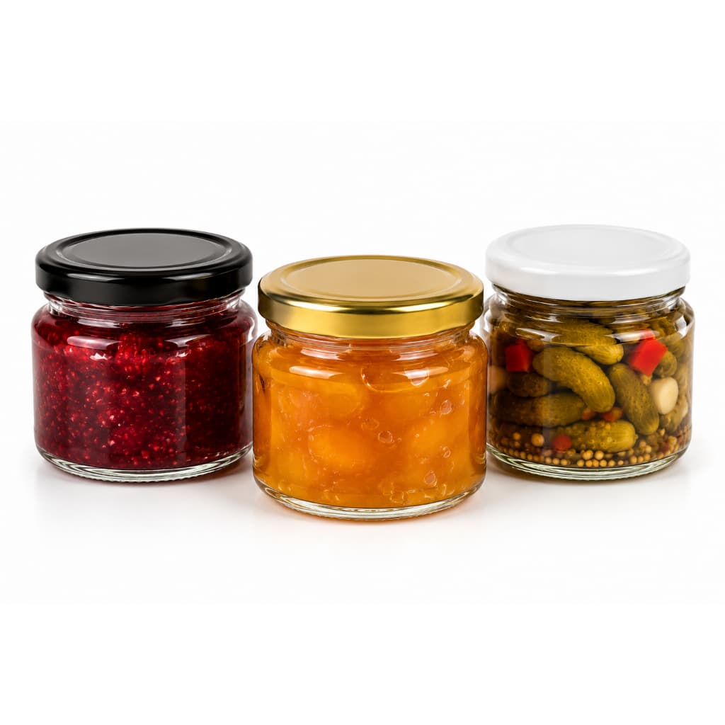 Kit 10 Pote de Vidro 120ml Tampa 58mm Para Patê Papinha Geleia Doce Conserva