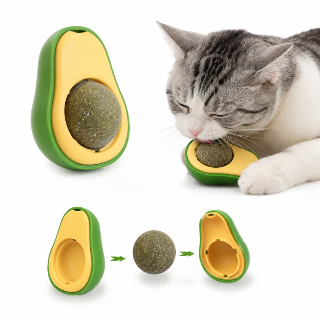 Abacate De Brinquedo Para Gatos Com Catnip Erva Gato Natural