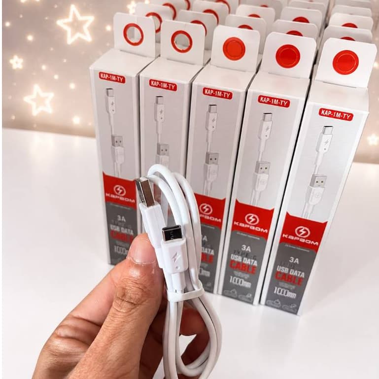 Cabo USB Tipo C, 3A Carregamento Rápido, 1 Metro,  Reforçado de Alta Velocidade para Android