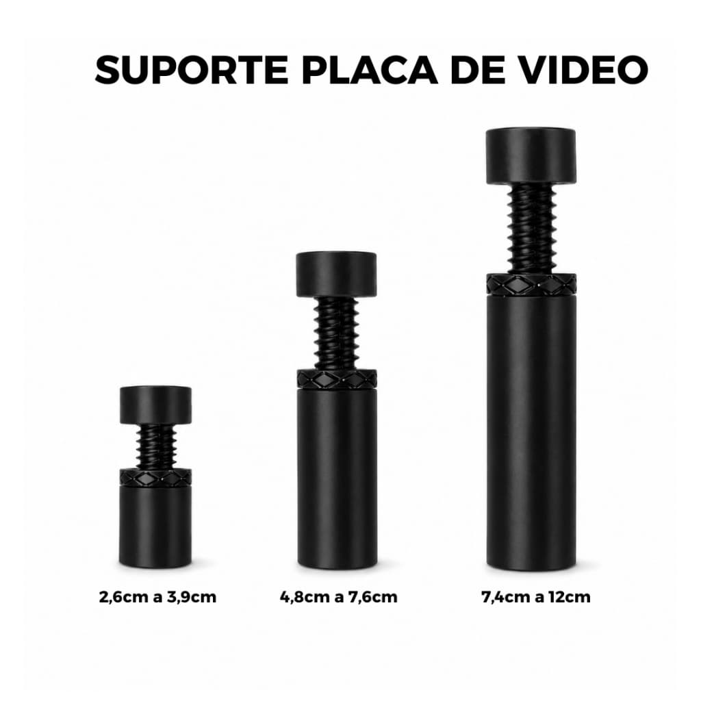 Suporte Ajustável Placa de Vídeo GPU Anti-Sag Universal 2,6cm a 12cm Suporte Vertical GPU PC Gamer