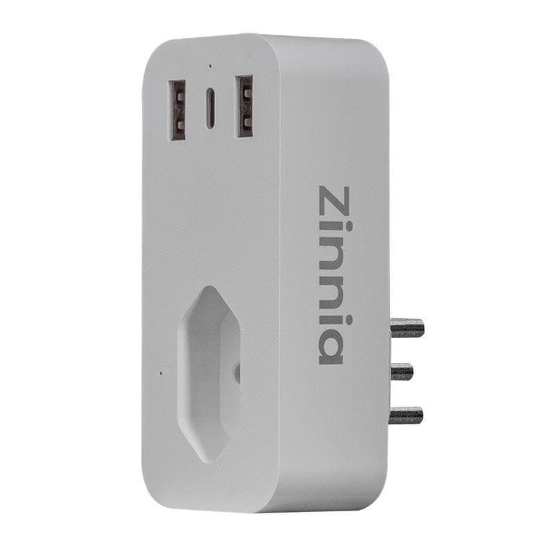 Tomada Inteligente Zinnia 10A com USB/Type-C
