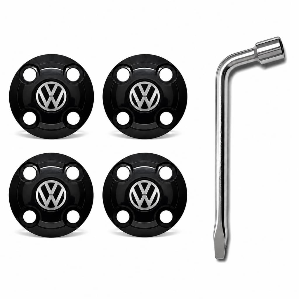 Calotinha Central Volkswagen VW Apolo Crossfox Gol Voyage Up Parati Santana Saveiro Polo Virtus + Chave L 17 19 mm