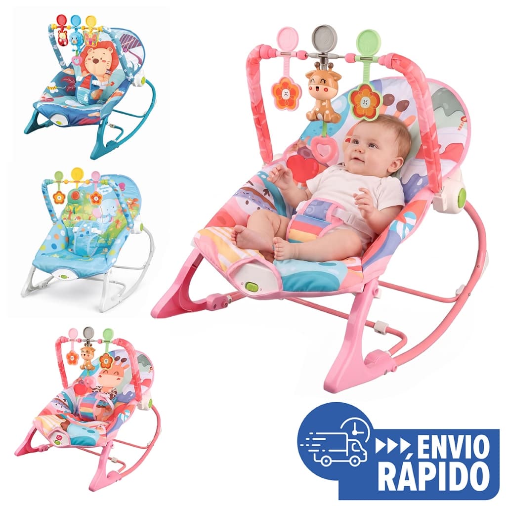 Cadeirinha de Descanso Musical Balanço Suave para Bebê Baby Bear Conforto Infantil | ENTREGA DIRETA