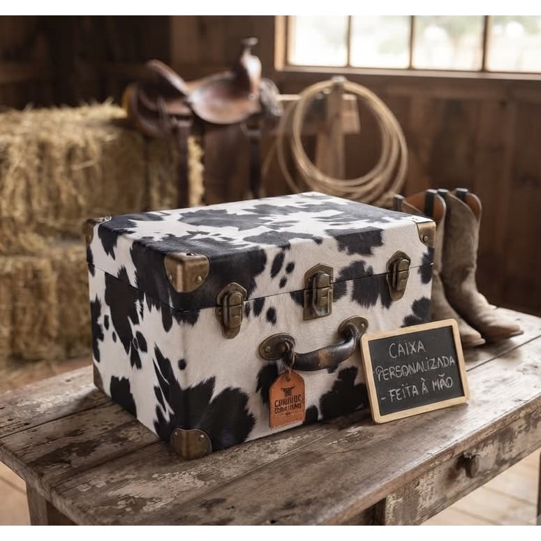 Veludo estampa vaca preto - 5704