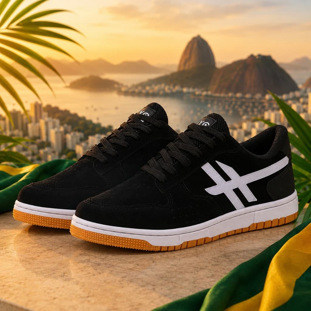 Tênis Masculino Casual - Estilo Moderno e Conforto com Palmilha EVA