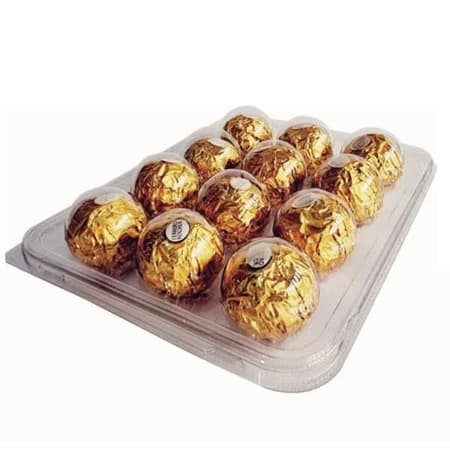 KIT com 05 Emabalagens  FlipBall  Cristal 12 Cavidades Brigadeiros e Docinhos