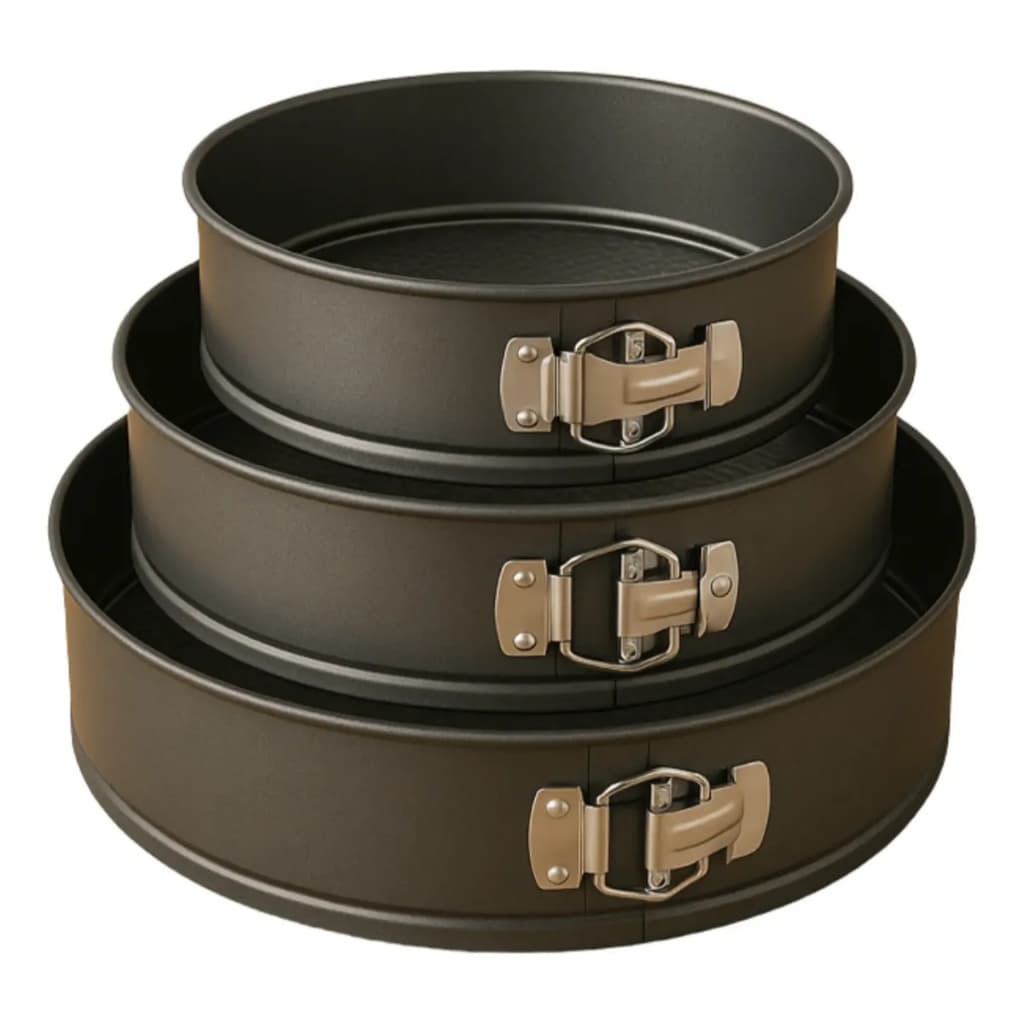 Formas Bolo Antiaderente Fundo Removível Torta Redonda Kit com 3