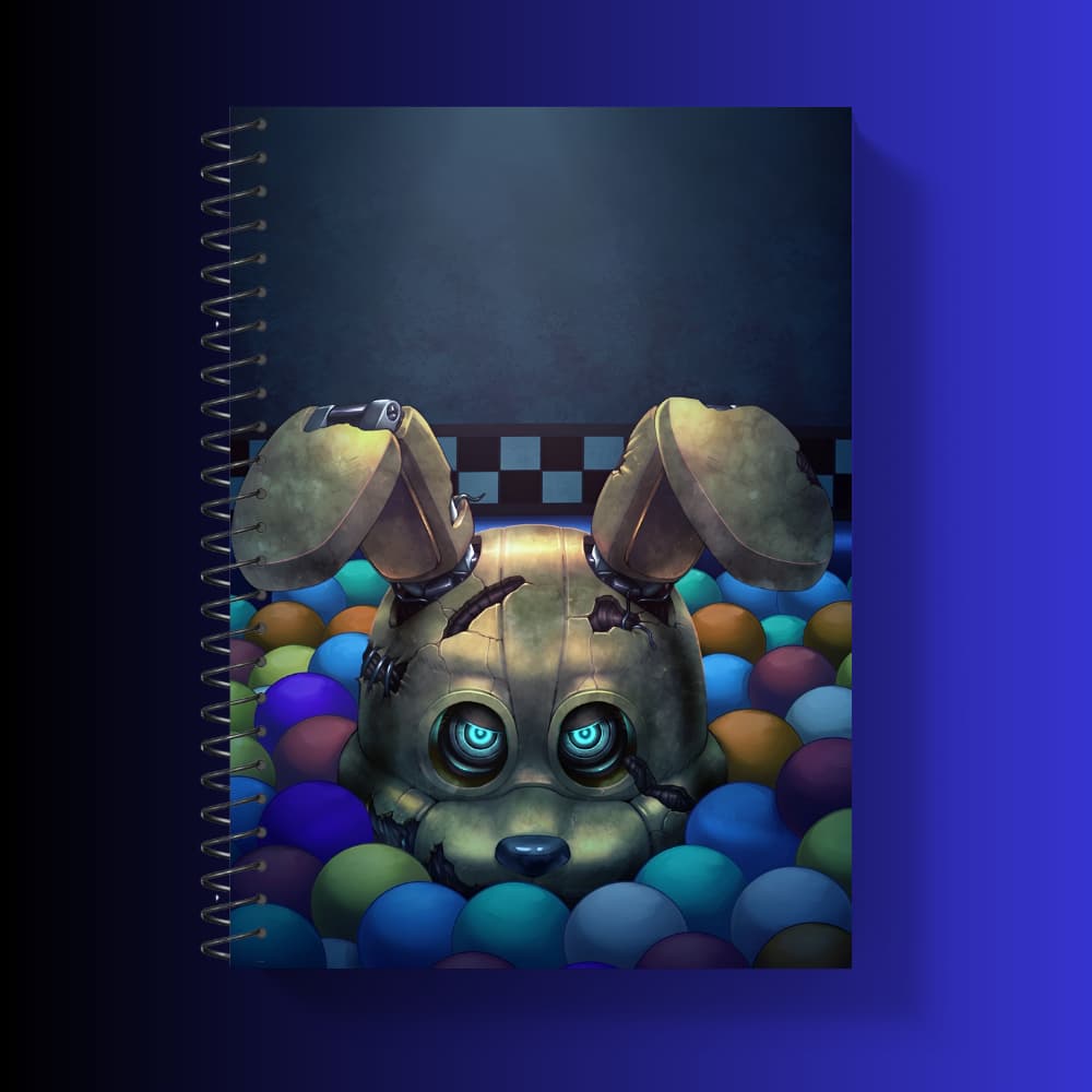 Caderno Five Nights at Freddy´s FNAF Capa Dura Personalizado - 1, 10 e 20 matérias