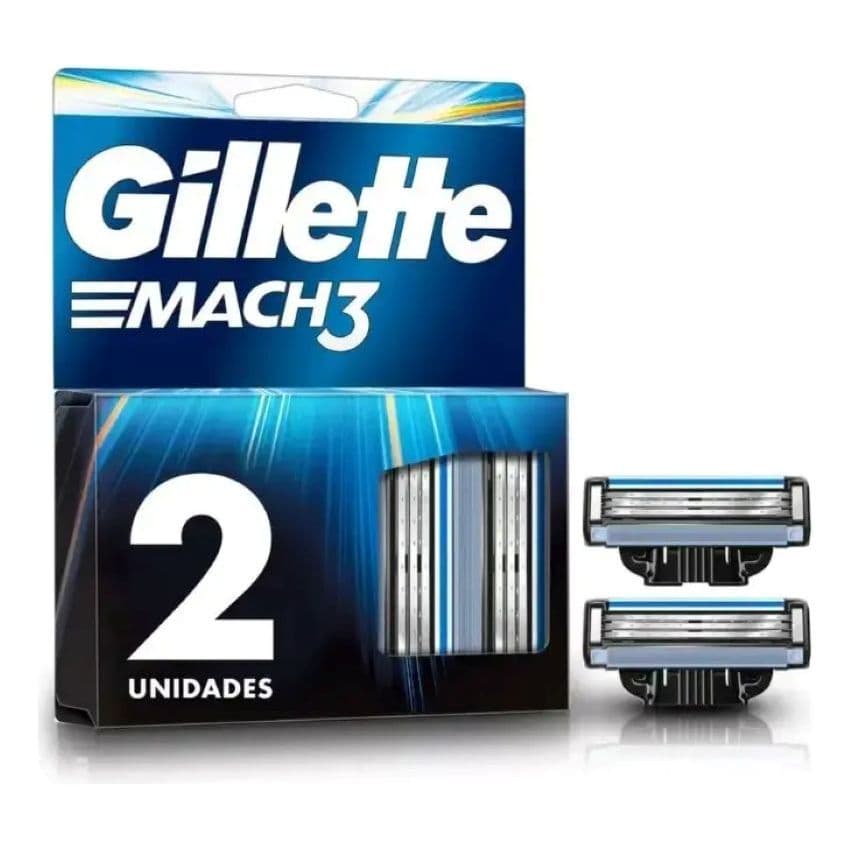 Refil Gilette Mach3 com 2 unidades