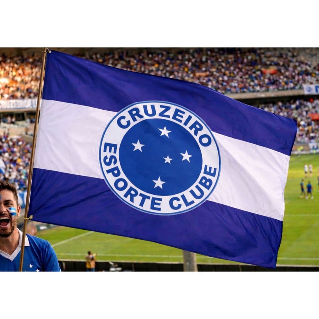 BANDEIRA CRUZEIRO CUSTURADA 1.40mx1.20m