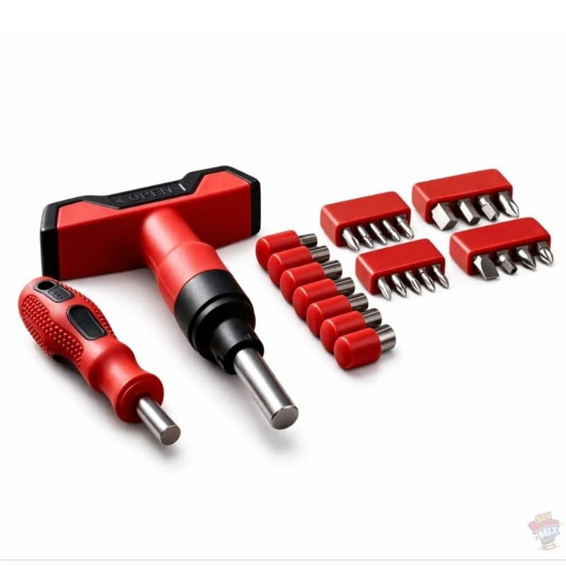 Jogo de Chaves com Ponteiras Kit Completo Tipo T – Chave com Bits para Reparos e Uso Doméstico