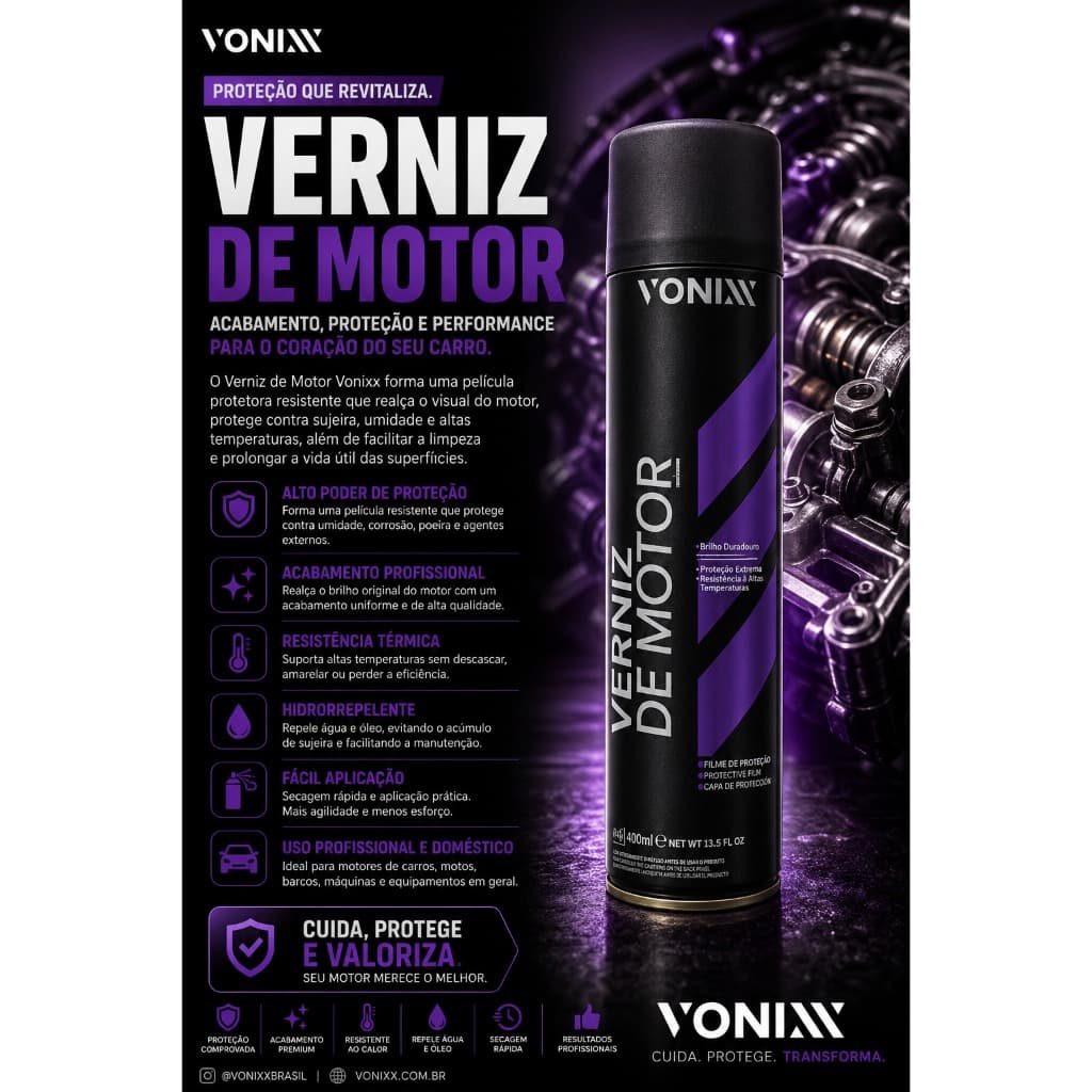 Verniz de Motor Vonixx