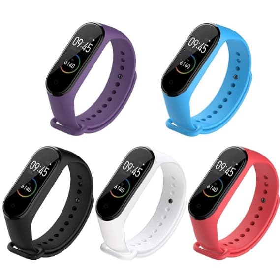 Kit 5 Pulseiras p/Mi Band 10 9 8 7 6 5 4 3 Silicone Macio [Envio HOJE]
