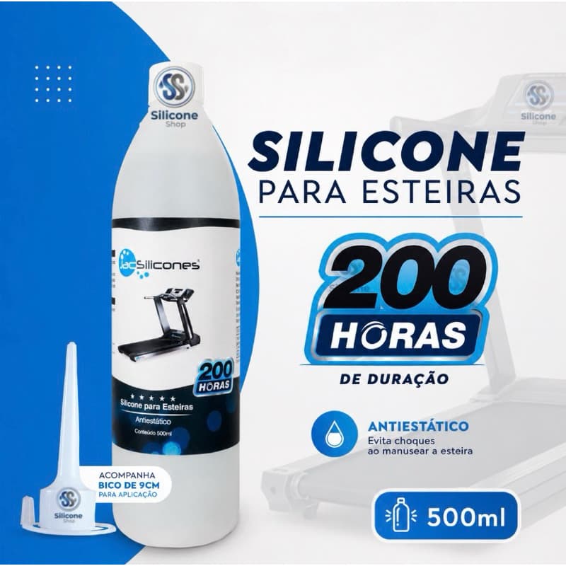 Silicone lubrificante para esteiras 500ml Jac Silicones linha 200 horas