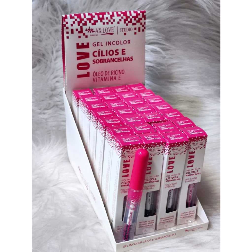 Box/Display Gel para Cílios e Sobrancelhas (28und + provador) - Max Love