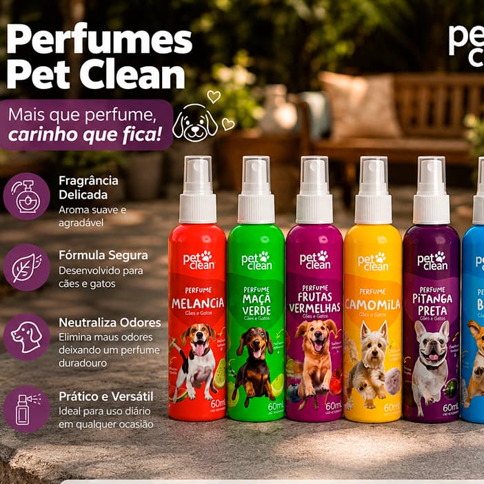 Perfume para Cães e Gatos Pet Shop Fragrâncias PetClean