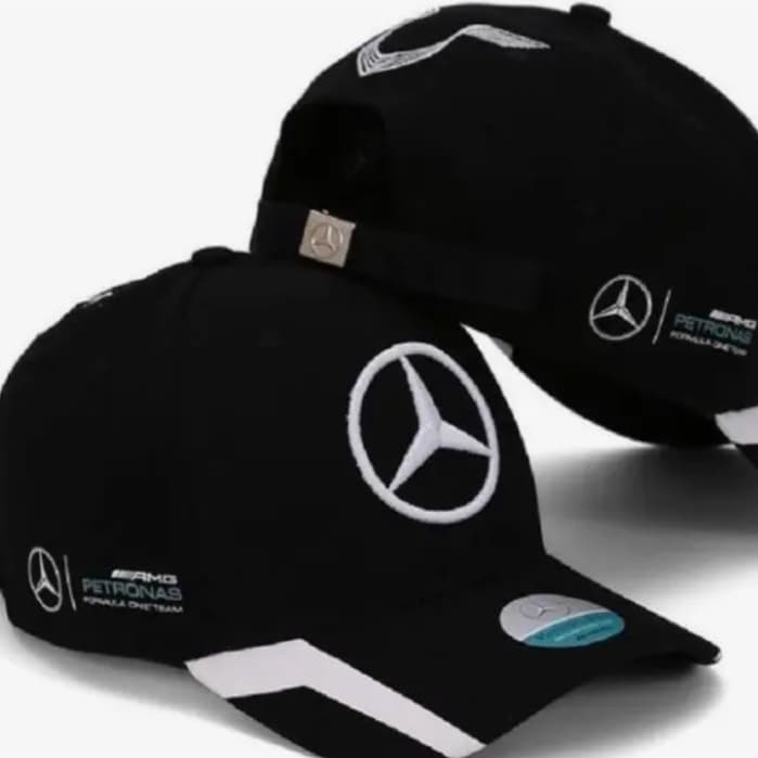 Kit com 2 Bone Mercedes Amg Fitao Strapback Envio Imediato Cor Preto
