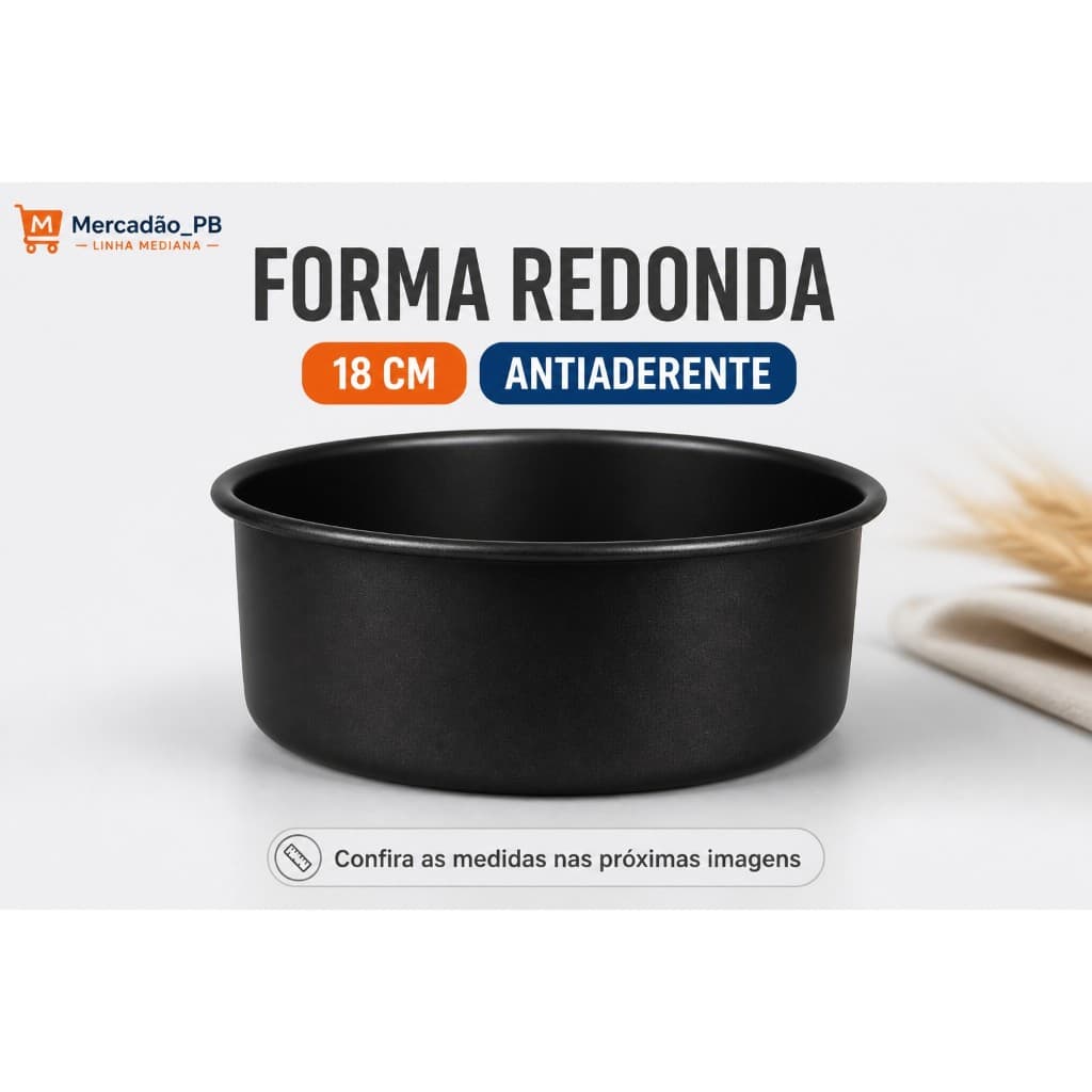 Forma Air Fryer 18cm Antiaderente Para Forno e Fritadeira Elétrica