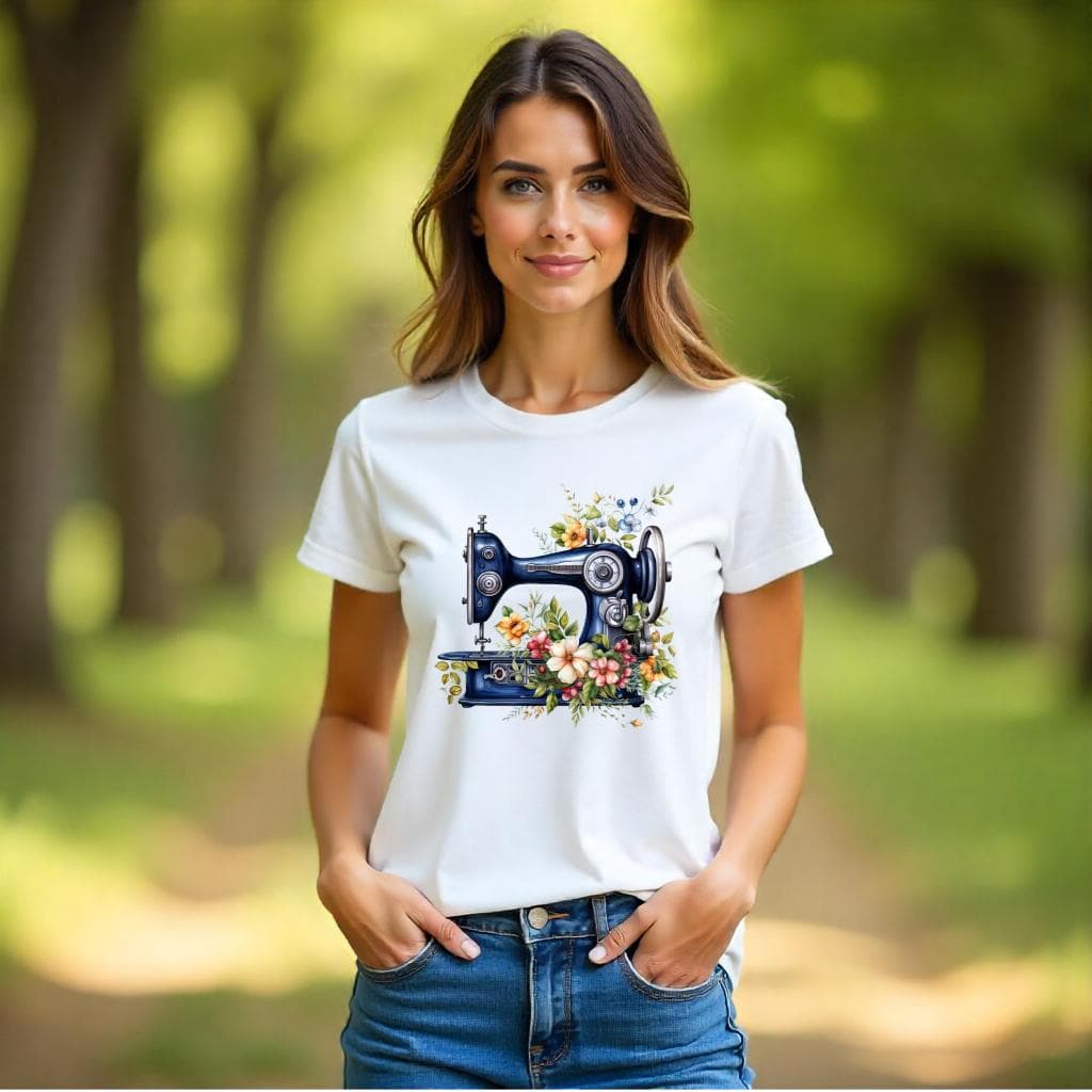 Bella Gis Camiseta Personalizada Profissões Costureira Máquina de Costura Artesã Artesanato