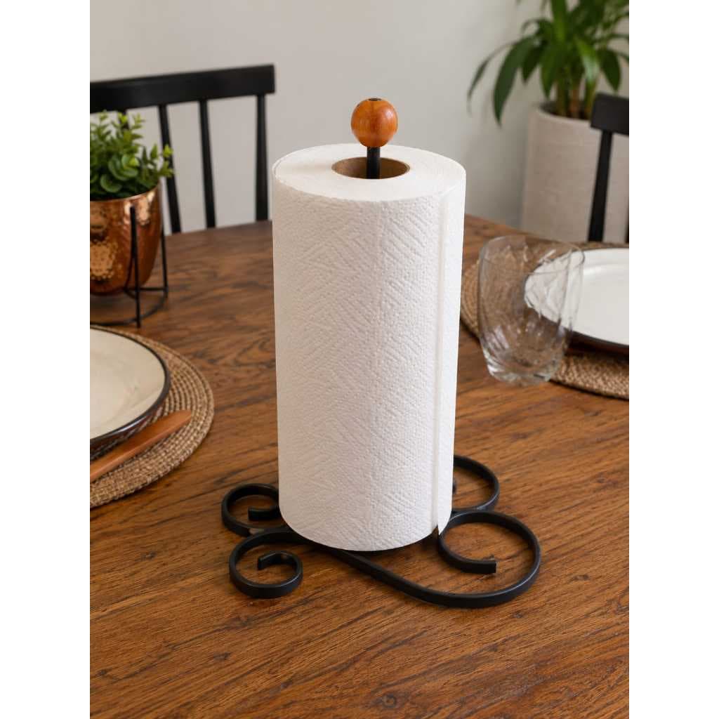 ​Porta Papel Toalha Rústico De Mesa Em Metal  Elegante